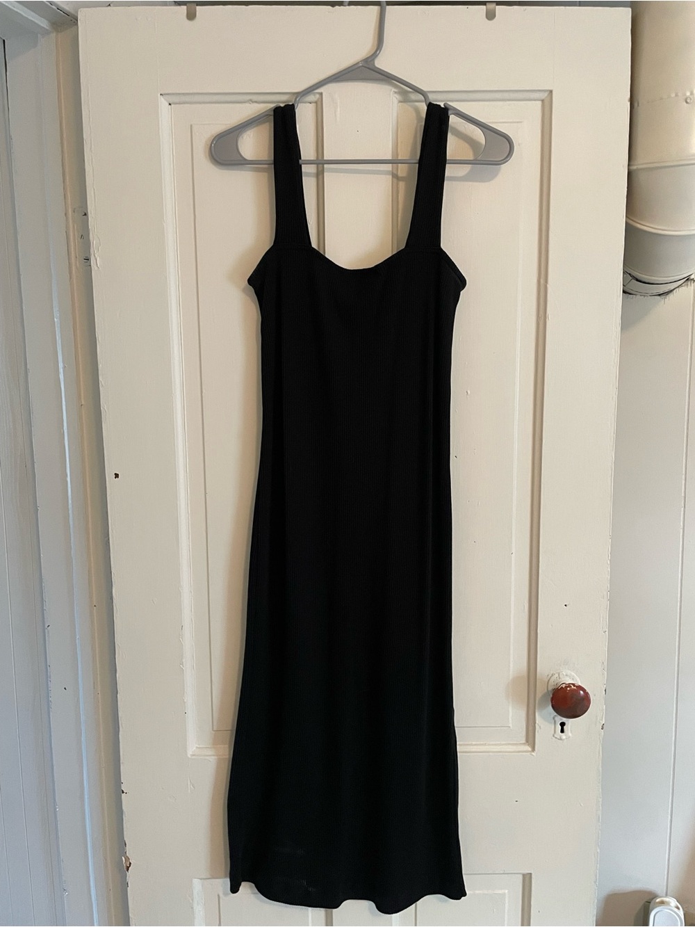 Old Navy Black Midi Tank Dress